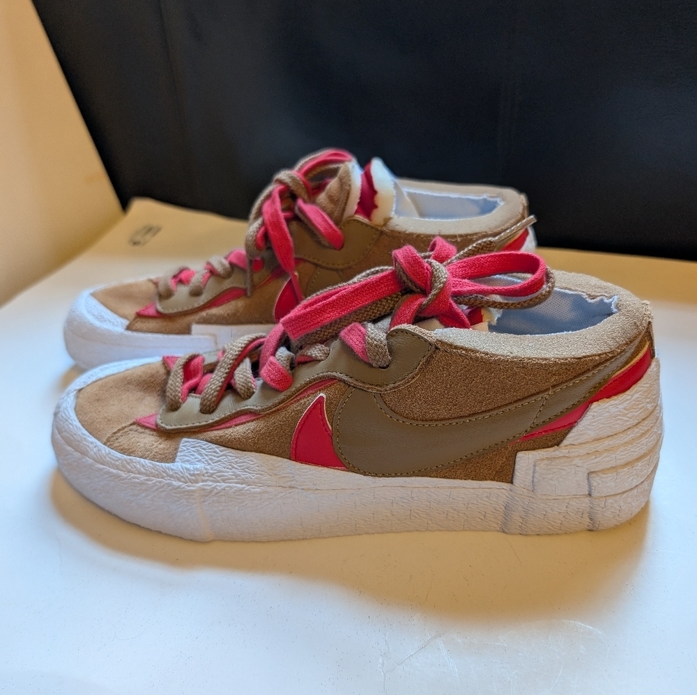 Nike Blazer Low x Sacai 'British Tan size 10 new with defect - Picture 5 of 14